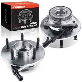 A-Premium 2 x Front Wheel Bearing and Hub Assembly with ABS & 5-Lug Compatible with Ford Expedition 1997-2000, Lincoln Navigator 1998-2000, 4WD Only