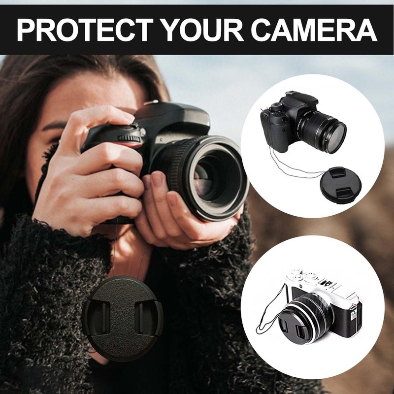 GNALIA Sony Alpha 6000 Lens Cap, 2-Piece, Black, 40.5 mm