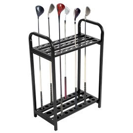 Hicarer 27 Hole Golf Club Holder Metal Golf Club Organizer Stand Rack Putter Stand Display for Indoor and Outdoor Use Home, Black