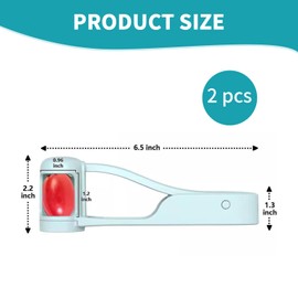 Asheyya 2PCS Grape Cutter for Toddlers, Grape Slicer for Baby, Grape Tomato Cherry Strawberry Quarter Cutter Tool