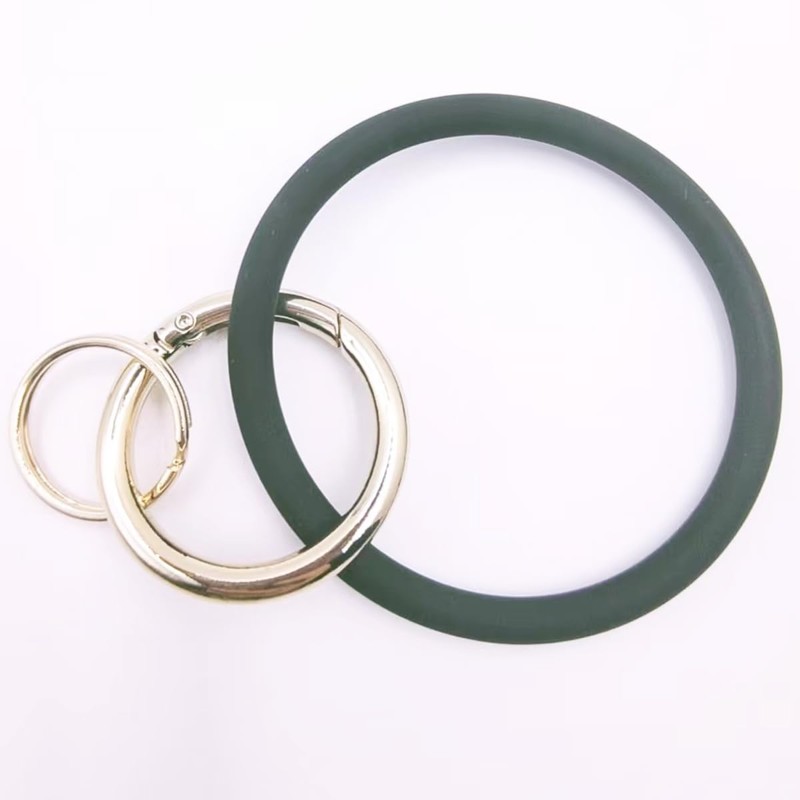 jtkdxqs Bracelet Wristlet Keychain Bangle Chains Circle Silicone Key Ring