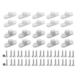 Abiyou Awning Eyelets Set, 20 Pieces Awning Eyelets for Motorhomes and Caravans with 40 Screws, Awning Eyelets Plastic, Awning Eyelets Caravan, Vertical and Horizontal Installation, for Caravans