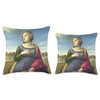 Saint Catherine Of Alexandria Throw Pillow, 16x16, Multicolor