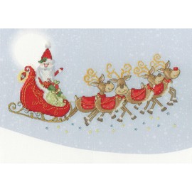 Bothy Threads Counted Cross Stitch Kit - Sleigh Ride