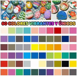LSHSXPX - 60 Colores Rotuladores Acrilicos, Juego de Rotuladores Acrílicos, Plumones Profesionales para Dibujo, Rotuladores de Pintura, Ideal para Aficionados, Artistas