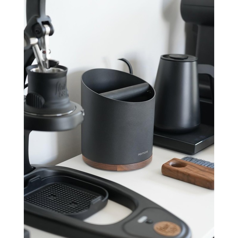 Normcore Espresso Knock Box - 1.8L Capacity, Holds 40–45 Pucks