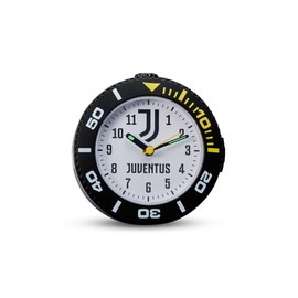Seven Sveglia analogica JUVENTUS al quarzo con movimento continuo, Prodotto ufficiale, Calcio, Idea regalo bambini e adulti
