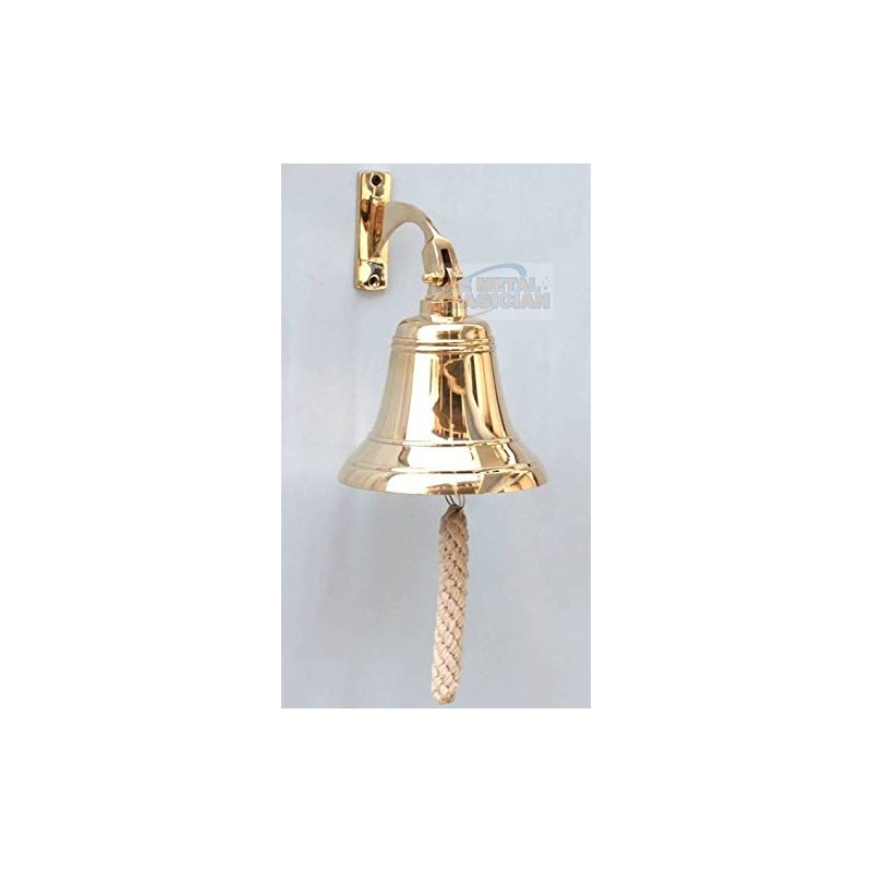 Brass Ship Bell Polished Nautical, Heavy Duty Brass Maritime Duty