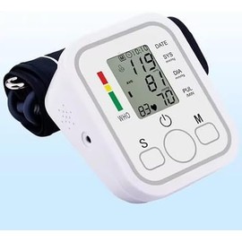 Tensiometro Digital Brazo/Toma de Presión Arterial Brazo/Aparato para la Presión/Baumanómetro Digital Preciso/Monitor de Presión Arterial con Pantalla LCD Grande Blanco