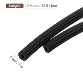 uxcell Silicone Screen Spline, 0.18"x32.8ft Round Window Screen Repair Retainer Spline for Door Window Screens Replacement (10 Meter, Black)