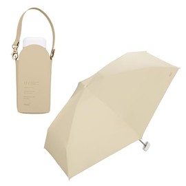 [2024] Wpc. Parasol Folding Umbrella, Light Shielding Pochette Tiny Beige, 100% Light Shielding Rate, 100% UV Protection, UPF50+, Rain or Shine, 18.1 inches (46 cm), Women's Shoulder Bag, Umbrella
