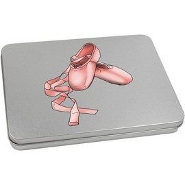 Azeeda 220mm 'Ballet Shoes' Metal Hinged Tin/Storage Box (TT00237669)