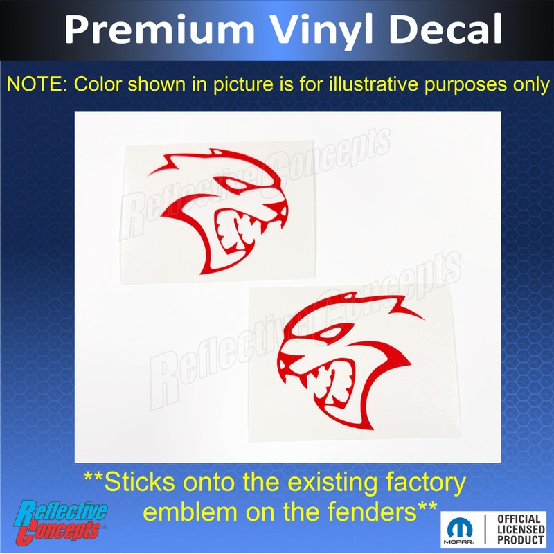 Reflective Concepts Hellcat Emblem Overlay Decal Stickers - 2019-2023 Challenger