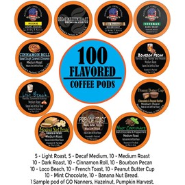 Peacemaker Coffee - Flavored Variety Coffee Pods, Compatible with Keurig 2.0 K Cup Brewers, 100 Count