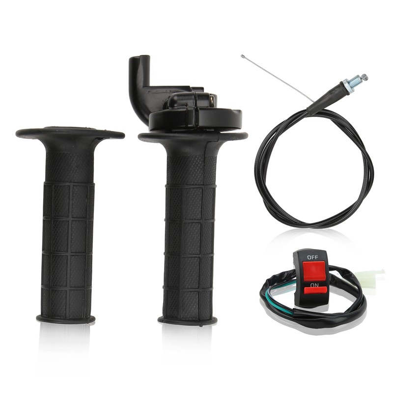 7/8in Twist Throttle Grip with Cable Kill On Off Switch