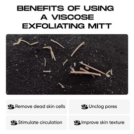 Double-Sided Viscose Exfoliating Mitts for All Skin Types – Deep Scrub & Skin Renewal Shower Spa Hand Wash Towel