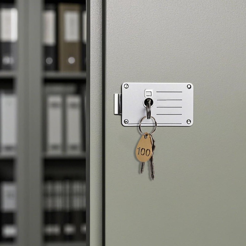 NumRealm Key Tags with Numbers, Brass Droplet Shaped Key ID