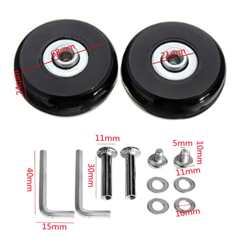 KOMUNJ Pack of 2 luggage wheels, luggage suitcase spare wheels,