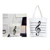 Music Notes Handbag Canvas Tote Bag Reusable Grocery Bag Shoulder