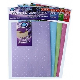 Scented Drawer Liner Sheets 4 PACK JASMINE ROSE LAVENDER OCEAN 58X43CM (Random Fragrance)