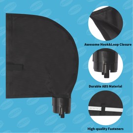 Chuanke Pool Cleaner All Purpose Bag Polaris Replacement Bag for 360 380 Pool Cleaner Nylon Mesh with Hook and Loop Fasteners Black (3, Vel)
