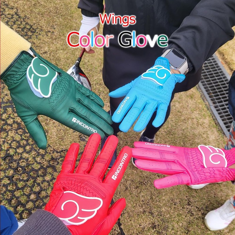 INCONTRO WINGS Golf Glove Left Hand Men's Redies (Baby Pink,