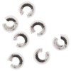 NFGNNDFSGG Beadaholique 5004840CCB100 10-Piece Sterling Crimp Bead Covers, 4mm, Silver