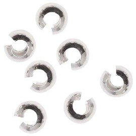 NFGNNDFSGG Beadaholique 5004840CCB100 10-Piece Sterling Crimp Bead Covers, 4mm, Silver