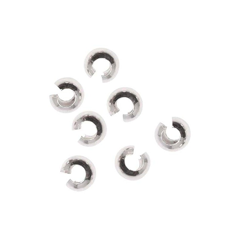 NFGNNDFSGG Beadaholique 5004840CCB100 10-Piece Sterling Crimp Bead Covers, 4mm, Silver