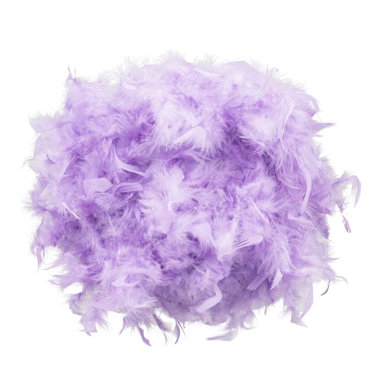 Eye-Catching and Modern Real Natural Lilac Feather Decorated Small Pendant
