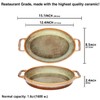 jinsongdafa Oval Casserole Dish, 12" x 8" Ceramic Au gratin