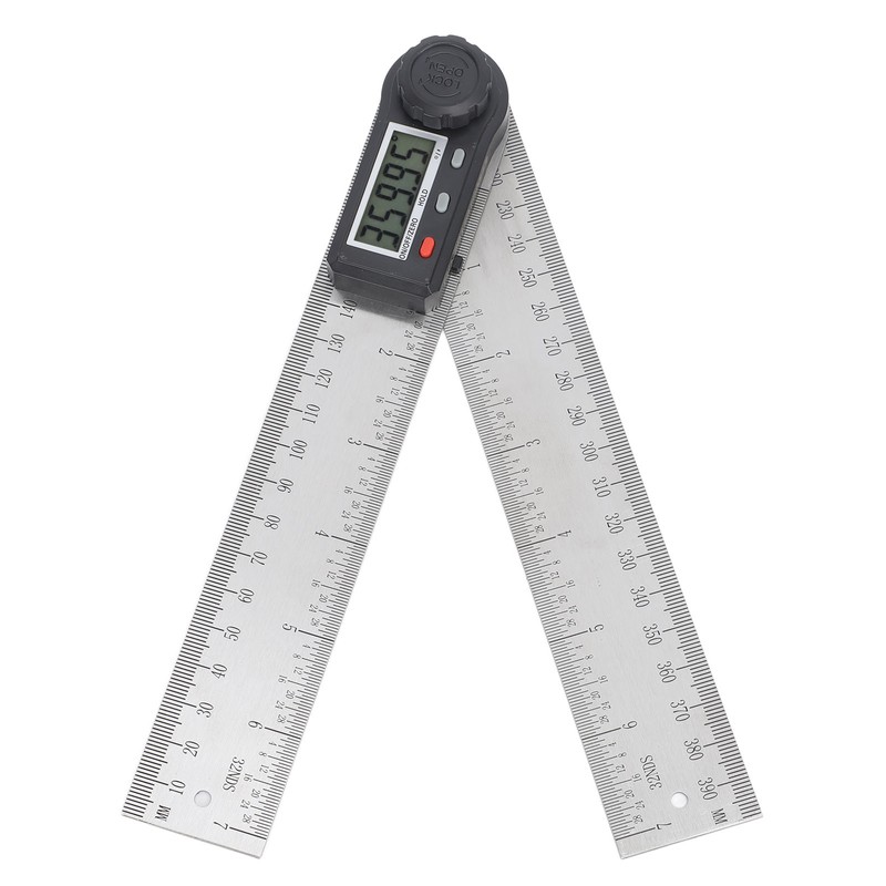 Digital Angle Ruler 200mm 360 Degree Lockable LCD Clear Display