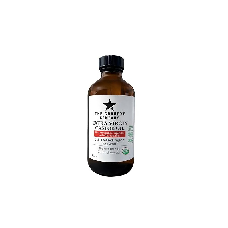 Extra Virgin Castor Oil - USDA Organic & Cold Pressed