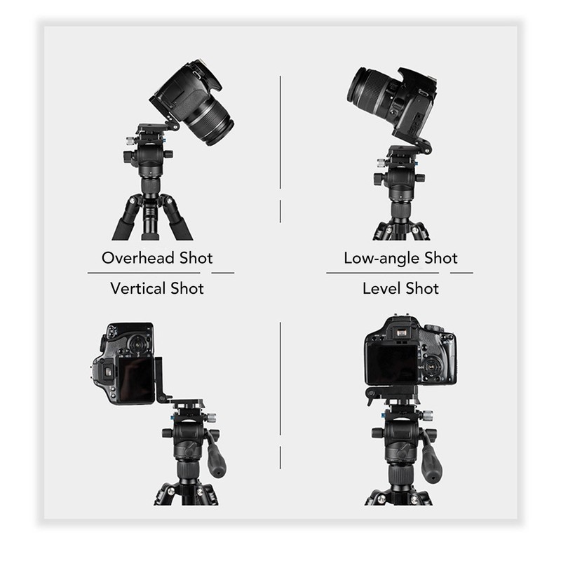 Camera Folding Quick Release Plate L Bracket 285 Degree Wide