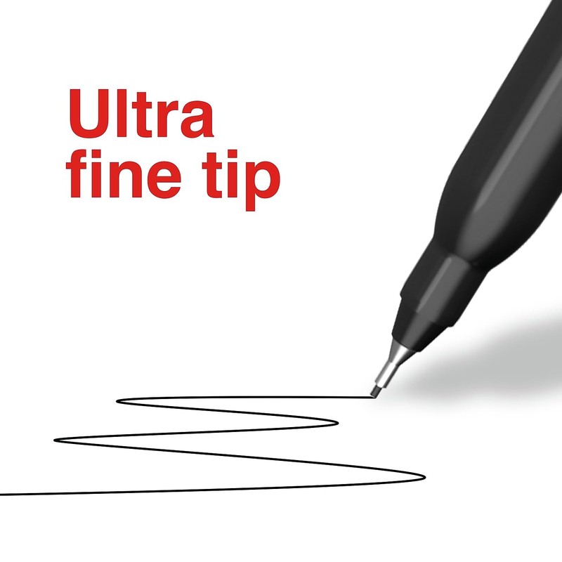 STAPLES Duramark Permanent Markers - Ultra Fine Point, Black, Pack