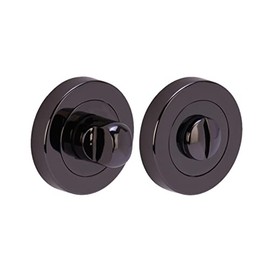 Hunta HANDLEZONE® Bathroom Toilet Door Thumbturn and Release Set - Black Nickel