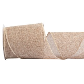 Fondersy 9-Meter Natural Burlap Ribbon Wired Burlap Ribbon - 100mm Width for Gift Wrapping, Floral Arrangements, Wreath Making, and Christmas Decor