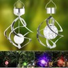 GFYWZ Wind Spinner Light Solar Garden Hanging Wind Chime Spiral