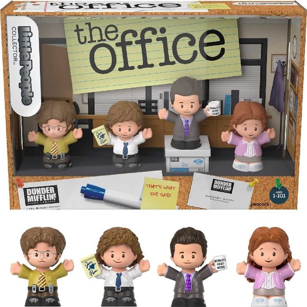 LittlePeople Collector Little People Collector the Office Us TV Series Special Edition Set In Display Gift Box for Adults & Fans,4 Figures