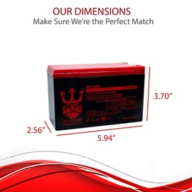 KT-1280 12V 8Ah Real Capacity 8.0 Amp 20Hrs Battery SLA Sealed Lead Acid/AGM by Neptune (2) Pack