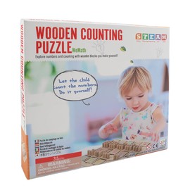 Wooden Number Counting Peg Board - Montessori Math Toy for Preschoolers, Toddlers & Kindergarteners - Educational Counting Manipulative for Children Over 3 Year Old