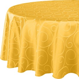 Erwin Müller Oberhausen Damask Curry Tablecloth Oval Size: 140 x 190 cm