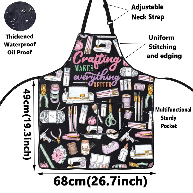 WZMPA Crafting Apron Crafting Maker Gift Crafting Makes Everything Better