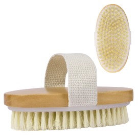 URAQT Dry Brush, Back Brush, Massage Brush, Body Dry Brush with Natural Bristles for Exfoliating Massage, Improve Blood Circulation, Cellulite (C-2PCS)