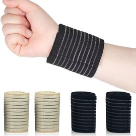 Clcyricher Wrist Support, 2 Pieces, Bandage Supporter, 15.7 inches (40 cm), Taping Supporter, Fits Elbows, Wrists, Ankles, One Size Fits Most, Unisex, High Elasticity, Breathable, Heat Retention