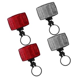 BESPORTBLE Practical Bike Reflective Supplies 4pcs Plastic Reflectors Tail Cycle Lamp Reflector Kit