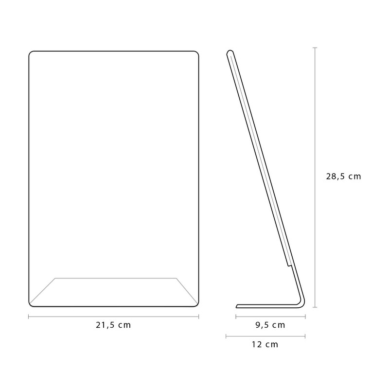 HMF 46934 Display Stand Din A4 Acrylic, L-Stand, Menu Holder,