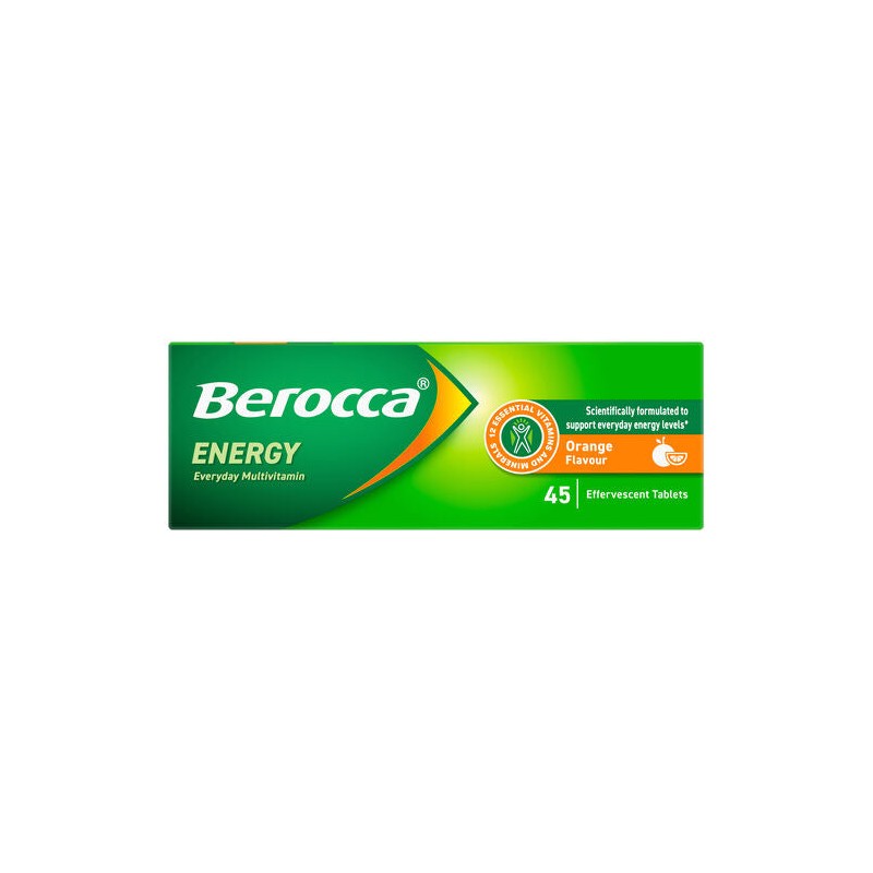 Berocca Energy Orange Effervescent Tablets 45 Pack