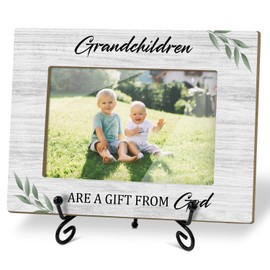 YUEXLL Grandchild Picture Frame - A Gift From God, Grandparent Gifts, Frame Gifts for Christmas Birthday, Grandparent 4 x 6 Picture Frame with Stand for Tabletop Display (Horizontal Portrait)