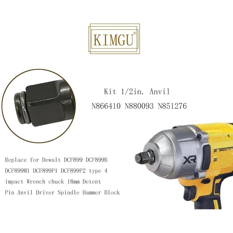 1/2'' N866410 N880093 N816252 N851276 NA039663 N882713 Anvil for Dewalt